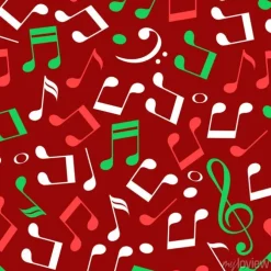 Tapeta: Simple messy red green and white music notes with treble and