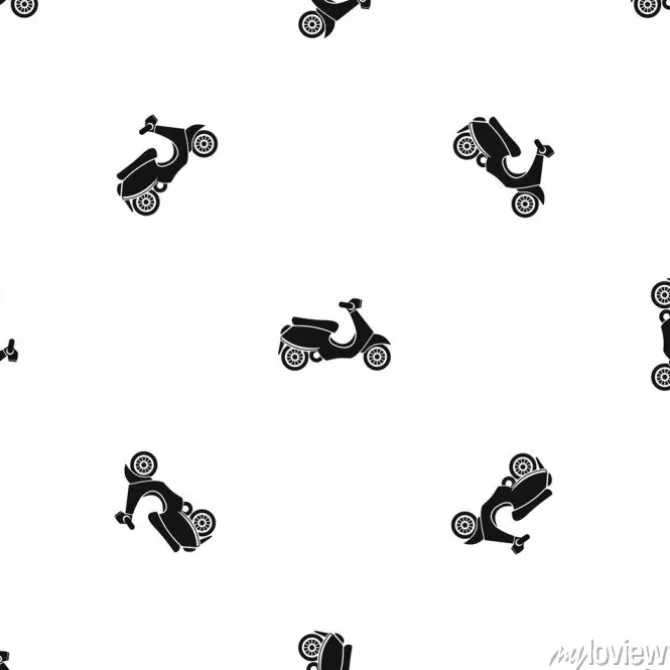 Tapeta: Skuter vespa bez szwu czarny