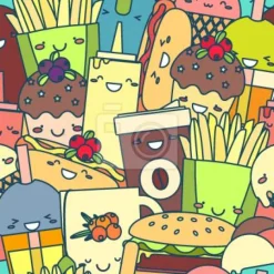 Tapeta: Słodkie fast food