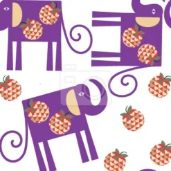 Tapeta: Słonie i jabłka