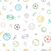 Tapeta: Sport motyw bezszwowe tło wzór; piłka nożna; baseball; siatkówka;