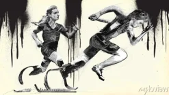 Tapeta: Sportowcy z upośledzeniami fizycznymi - sprint, running