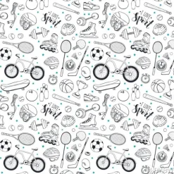 Tapeta: Sprzęt sportowy i niebieskie gwiazdki