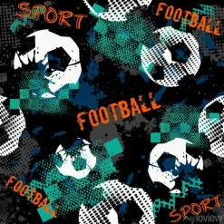 Tapeta: Streszczenie bez szwu deseń dla chłopców. wzór piłkarski. grunge