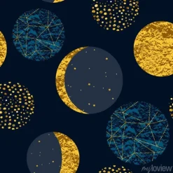 Tapeta: Streszczenie cosmic seamless pattern. modny ręcznie rysowane