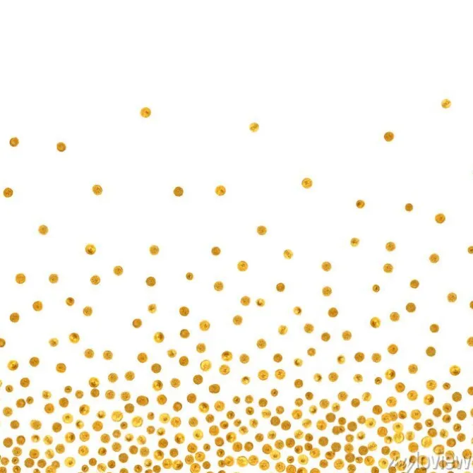 Tapeta: Streszczenie wzór losowych złote kropki na białym tle. elegancki
