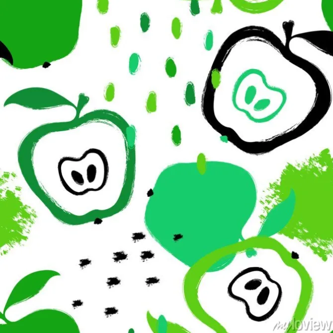 Tapeta: Szczotkarski grunge apple bezszwowy wzór.