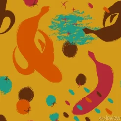 Tapeta: Szczotkarski grunge bananowy bezszwowy wzór.