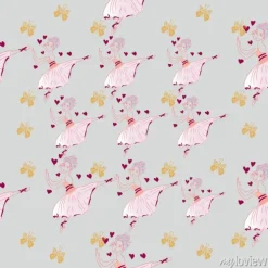 Tapeta: Tancerze baletu bez szwu deseń. wektor tła z ballerinas.