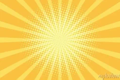 Tapeta: Żółte tło promieni pop-art