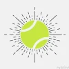 Tapeta: Tenis starodawny logo, ikona, etykieta. ilustracji wektorowych