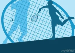 Tapeta: Tenisista męski wektor streszczenie