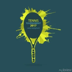 Tapeta: Tenisowy tenis. element projektu. rysunek rę czny, szkic. styl