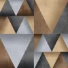 Tapeta: Triangles pattern and cement texture decorative design, 3d illustration