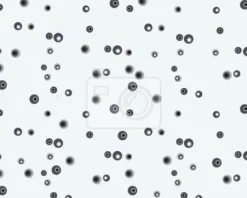 Tapeta: Trójwymiarowe czarne kółka na szarawym tle