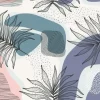 Tapeta: Tropical leaves hand drawn seamless pattern. botanical trendy