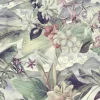 Tapeta: Tropical pattern with flowers and leaves on the background of