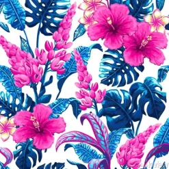 Tapeta: Tropikalna bez szwu deseń z liści palmowych.