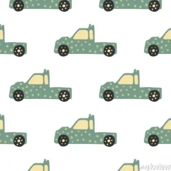 Tapeta: Truck seamless pattern. doodle cars vector illustration.