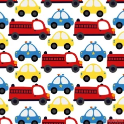 Tapeta: Trucks on the road seamless vector illustration. design for fabric,