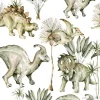 Tapeta: Urocze dinozaury akwarelowy wzór