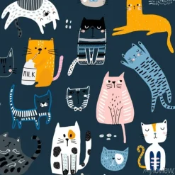 Tapeta: Urocze kolorowe kotki