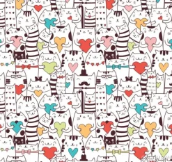 Tapeta: Urocze kotki z serduszkami