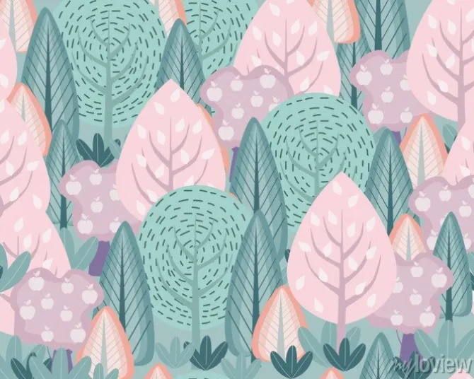 Tapeta: Uroczy las w stylu skandynawskim