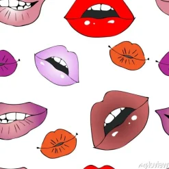 Tapeta: Usta wektor wzór