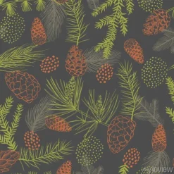 Tapeta: Vector seamless pattern with hand drawn christmas plants