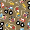 Tapeta: Vector seamless pattern of monster truck race cartoon