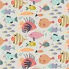 Tapeta: Vector seamless pattern with different colorful exotic fish.