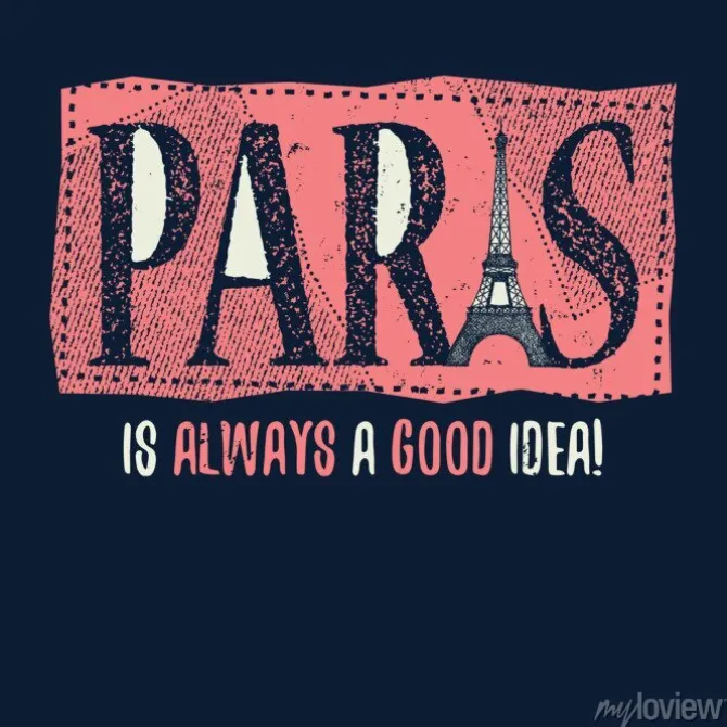 Tapeta: Vintage turystyczne karty z pozdrowieniami - paryż francja. ilustracji