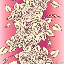 Tapeta: Vintage wektor wzór z róż