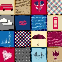 Tapeta: Vintage wzór london