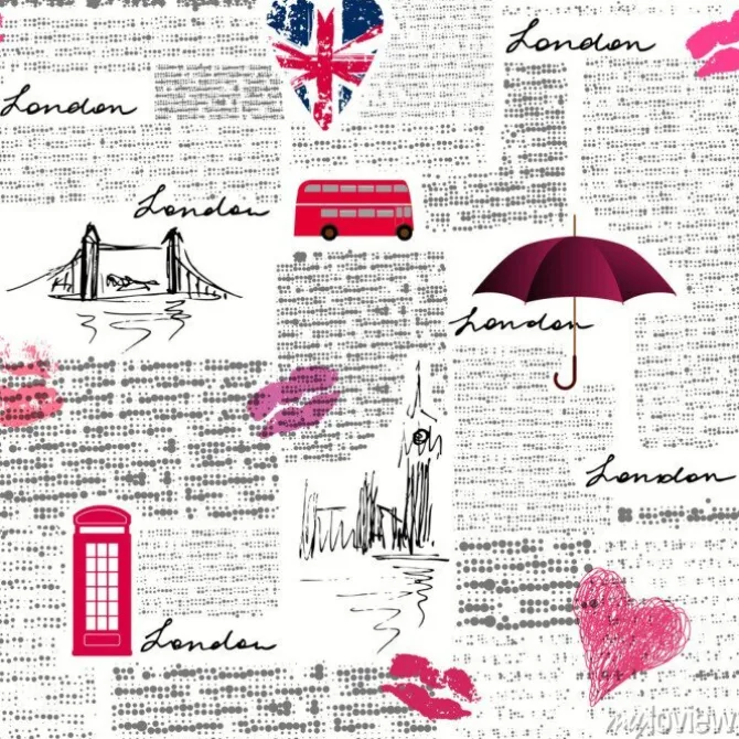 Tapeta: Vintage wzór london