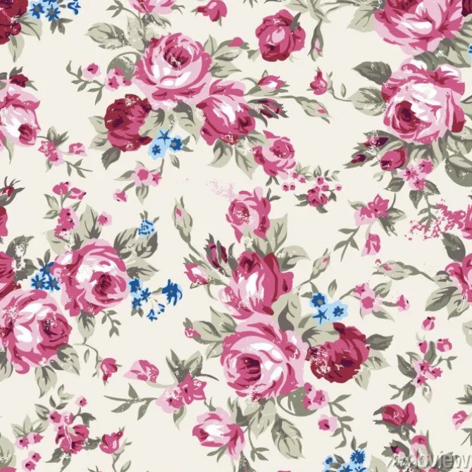 Tapeta: Vintage wzór róż perching