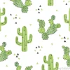 Tapeta: Watercolor cactus seamless pattern. vector background with green