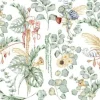 Tapeta: Watercolor seamless pattern with anemone flowers, eucalyptus