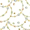Tapeta: Watercolor seamless pattern of jewelry chains and multicolor