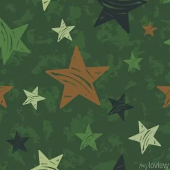 Tapeta: Wektor bez szwu grunge wojskowy wzór z gwiazdami