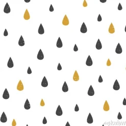 Tapeta: Wektor bezszwowych deseniu z kropli wody. czarne i złote kropli