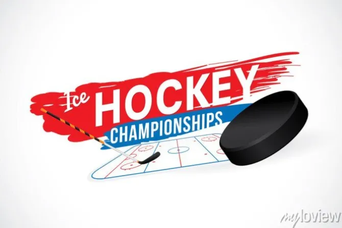 Tapeta: Wektor hokeju na lodzie mistrza odznaka i elementy projektu.