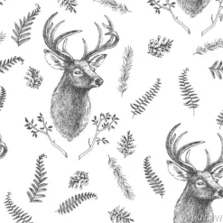 Tapeta: Wektor wzór bez szwu. życie lasu. ręcznie rysowane tekstury z