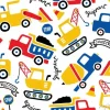 Tapeta: Wektor wzór z kreskówki pojazdów budowlanych