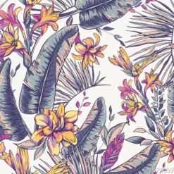 Tapeta: Wektorowy bezszwowy wzór tropikalni liście, egzotyczny natura