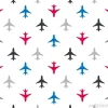 Tapeta: Wektorowy bezszwowy wzór z kolorów płaskimi samolotami