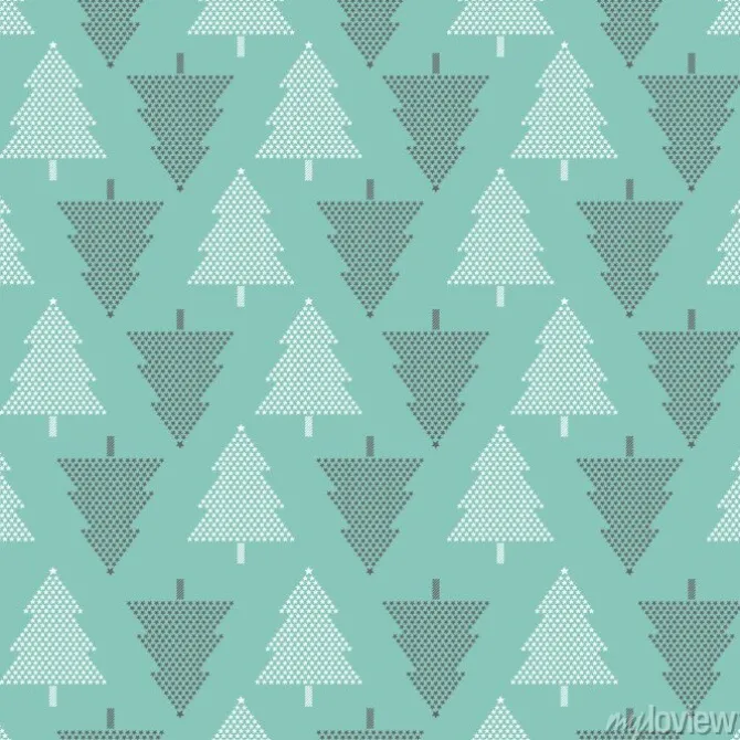 Tapeta: Wektorowy bezszwowy wzór z choinkami. nowy rok tło, wzór.