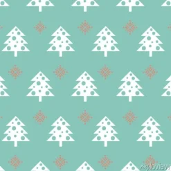 Tapeta: Wektorowy bezszwowy wzór z choinkami. nowy rok tło, wzór.