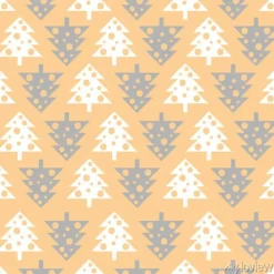 Tapeta: Wektorowy bezszwowy wzór z choinkami. nowy rok tło, wzór.